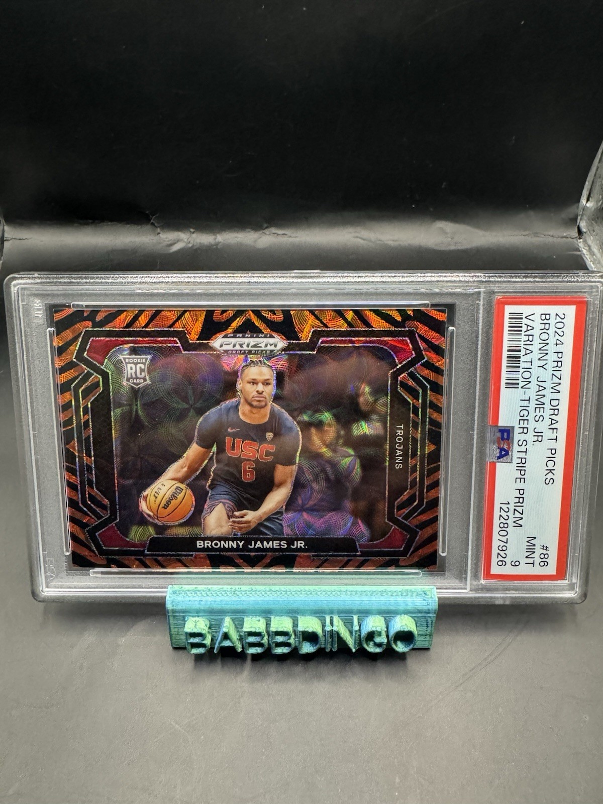 2024 Panini Prizm Draft Picks - Bronny James #86 Tiger Stripes Prizm Variations