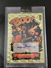 2025 Wild Card Haunted Hits Boo! Allen Iverson Gold Vinyl 1/1 Auto.