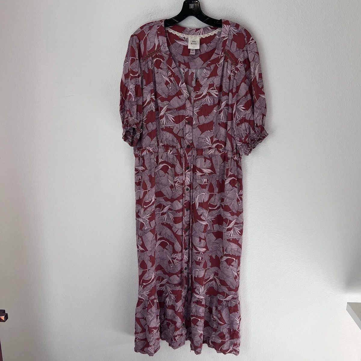 Femme D'été Robe Longue Imprimé Floral Wrap Col en V Manches Courtes