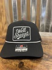 Richardson 112 Custom Patch Trucker Hat Black /white White Rope Well Custom