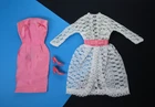 Vintage BARBIE - GARDEN WEDDING #1658 - Complete  Outfit - White Lace Pink Dress