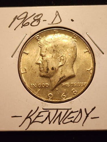 1968-D SILBER KENNEDY HALF DOLLAR 40% SILBER ALBUM FÜLLER!