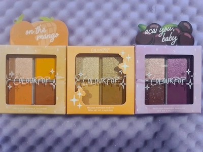 3x   Colourpop Quads- On The Mango, Citrus Fizz & Acai You, Baby  