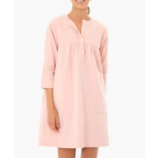 TUCKERNUCK POMANDER PLACE Peach Fallon Mini Dress XSMALL Minimalist Cotton Linen