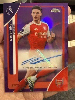 2026 Topps Premier League Declan Rice Purple Auto /75
