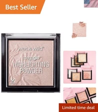 MegaGlo Blossom Glow Highlighter - Luminous Rose Gold Powder for All Skin
