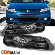 Fit 2012 2013 Civic 2 Dr Coupe Bumper Driving Clear Fog Lights Wswitch Bulbs Fit 2012 2013 Civic 2 Dr Coupe Bumper Driving Clear Fog Lights Wswitch Bulbs