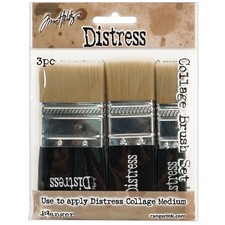 Tim Holtz Distress Collage Brush Assortment-1 Each Of 3/4",1-1/4"  1-3/4" - TDA