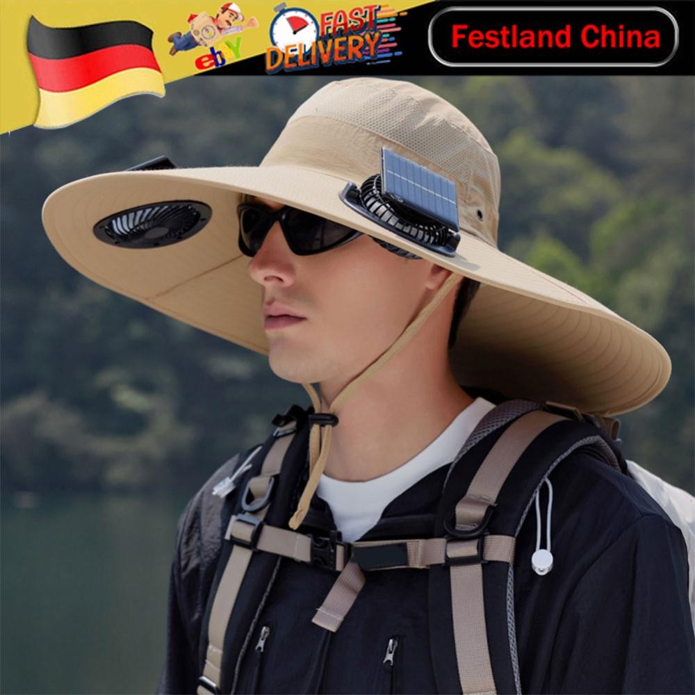 APL Cappello ventilatore solare cappello da sole esterno cappello da pesca per uomo outdoor campeggio pesca pareti