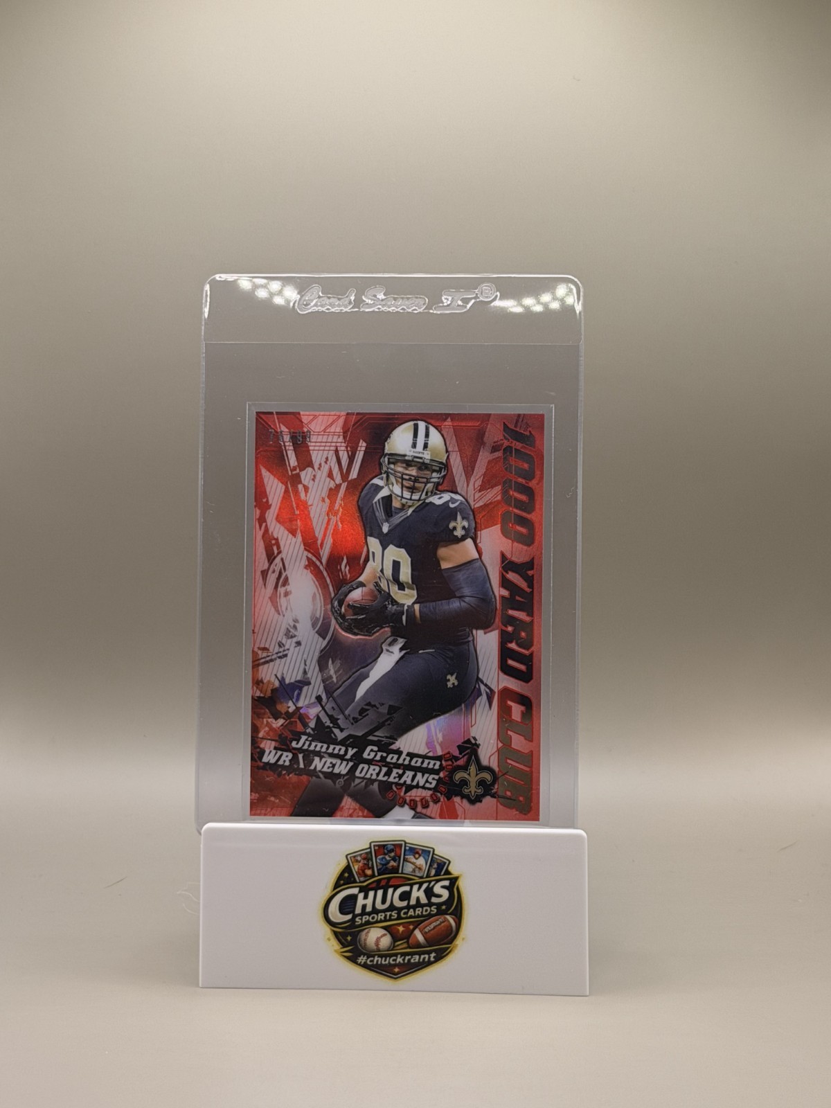 2014 Topps Chrome 1000 Yard Club Red Refractor /99 Jimmy Graham #2