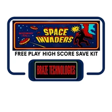 Braze - Space Invaders Multigame Arcade Free Play + High Score Save Kit
