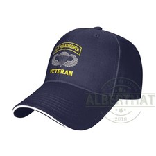 US Paratrooper Airborne Division Army Veteran Unisex Baseball Cap Adjustable
