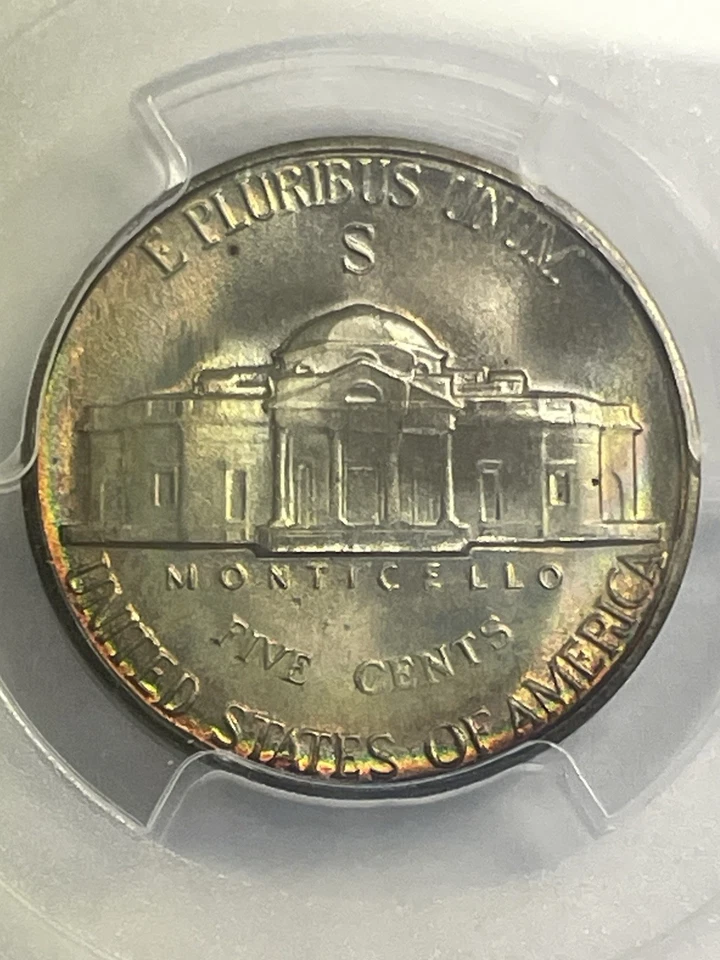 1944-S Jefferson War Nickel, graduación profesional MS66+, envío gratuito, 35 % plata, por REEDERSONG Foto 4 de 4