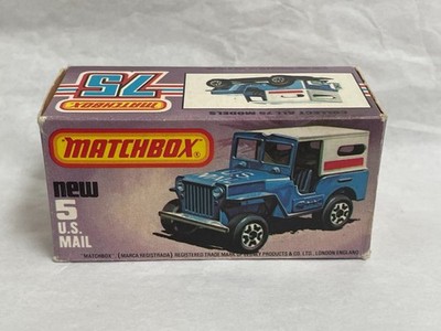 Matchbox Superfast 5 U.S. Mail Truck Jeep leer OVP TOP/near mint