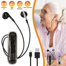 Rechargeable Magnetic Clip-On Hearing aids Sound Voice Amplifier Noise Reduction