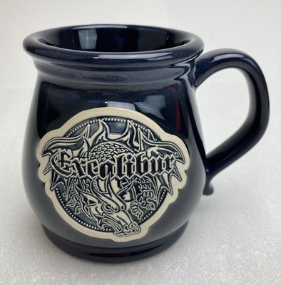 Excalibur Dragon Casino Las Vegas Hotel Art Pottery Blue Stein Coffee Mug