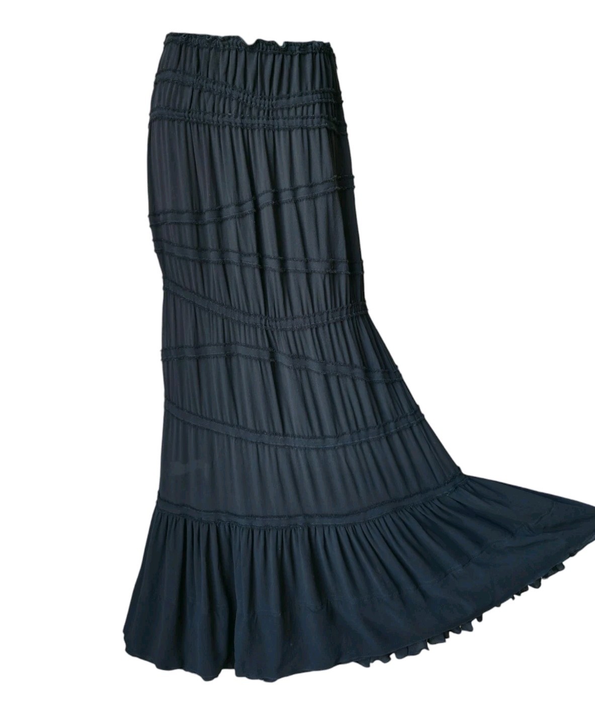 Maxi gonna svasata increspata A I 2001 Yves Saint Laurent di Tom Ford Runway ...