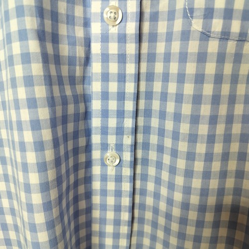 Camicia uomo Vineyard Vines vestibilità classica tucker media check gingham blu cotone - Foto 6 di 9