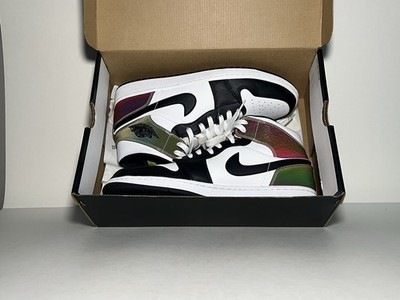 Jordan Air Jordan 1 Mid SE Heat Reactive Color Change White Black DM7802-100 Sn 