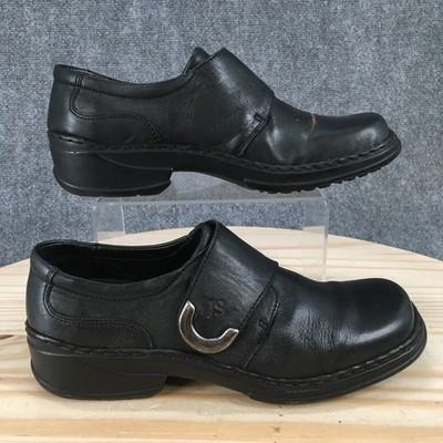 Josef Seibel Mens Black Leather Slip On Loafers Comfort Shoes Round Toe Josef Seibel Men Leather Slippers Black main image 4