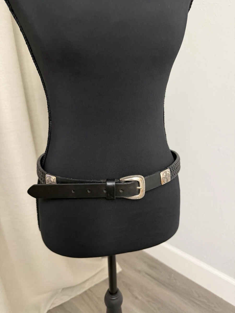 Leather Silver Belts for Women for sale | eBay