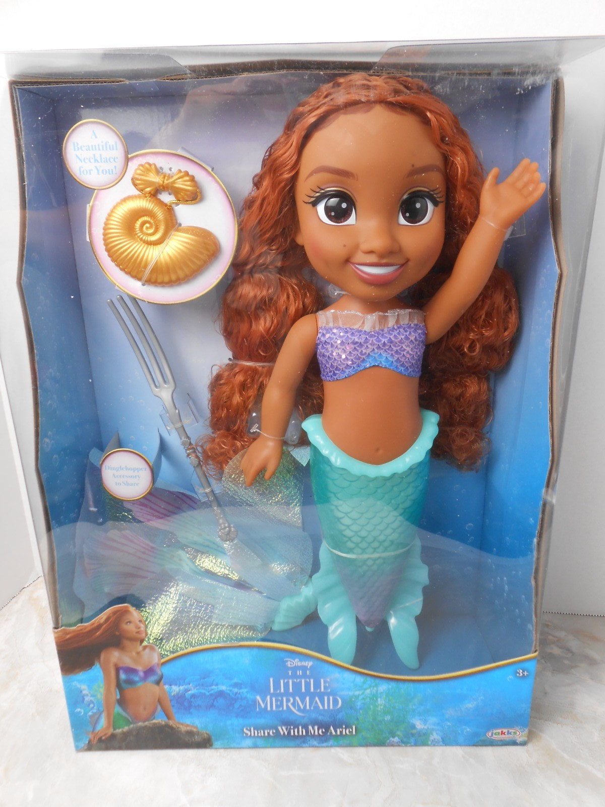 Disney Princess Ariel Doll Share With Me 14" Doll & Necklace For Your Child