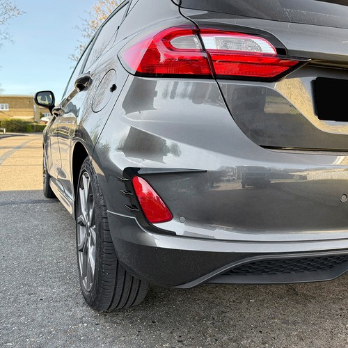 Tape-On Rear Bumper Side Vent C Canards Trims Gloss Black For Ford Fiesta 2018 - Bild 5 von 7