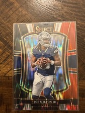 2025 Panini Select - Premier Level Joe Milton III #196 Black & Red Shock Prizm