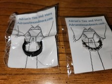 Tie Ring - 2 new Rhinestone Tie Rings - one Silver  one Black