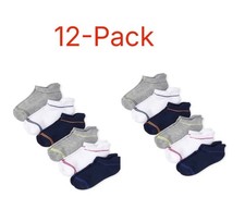 12-Pack boys Socks Size 1-2 , 6-8 Years Ankle