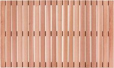 bingaai Cedar Wood Bath Mat 40  23.63 Rectangular , Color