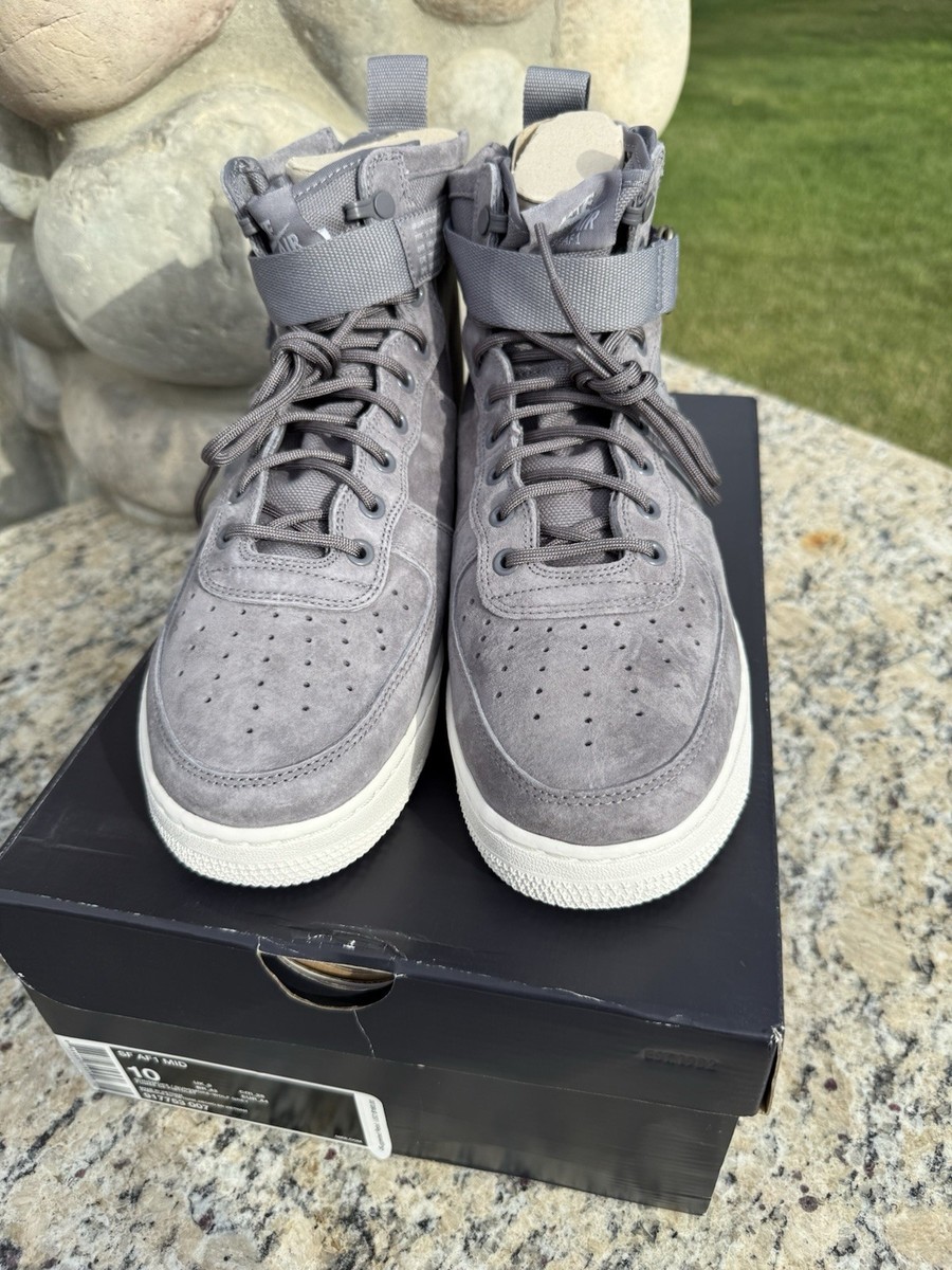 Size Mens Nike SF AF1 Mid Suede Varsity Gray Sneakers 917753