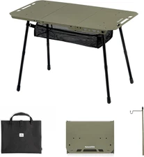 Tactical Camping Table with Adjustable Height, Collapsible Table Lightweight wit