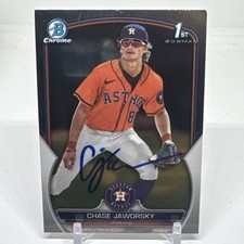 2023 1st Bowman Chrome Chase Jaworsky #BDC-145 Signed Houston Astros