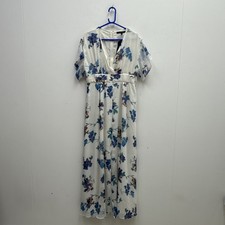 French Connection White & Blue Floral Maxi Dress Size 16 BNWT [RRP £131]