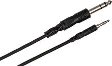 Hosa CMS-103 3.5 mm TRS to 1/4 Inch Stereo 1 Count Pack of 1 , Black