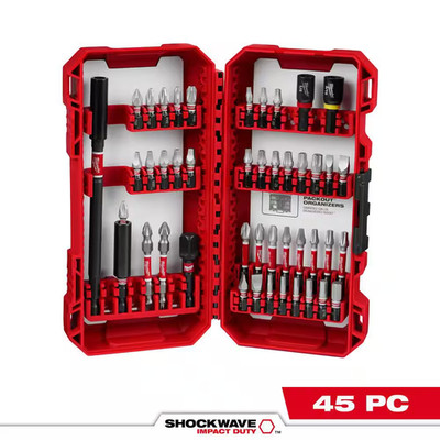 Milwaukee SHOCKWAVE Impact Duty Alloy Steel Screwdriver Bit Set (45-Piece)
