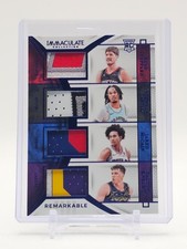 REED SHEPPARD CASTLE MCCAIN KNECHT 2024-25 IMMACULATE QUAD PATCH BLUE /10 Q5159