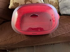 Cuiseur Vapeur Multi-étages Tupperware Rouge 2.1 Litre Ovale, Micro onde