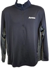 Fastenal Grey/Blk Long Sleeve Quarter Zip Pull Over LRG Chest 23.5" Length 28"