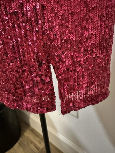 Art Class Girl’s Sequin Mini Skirt Hot Pink Size XL 14/16 NEW Hot Pink Lined - Picture 4 of 7
