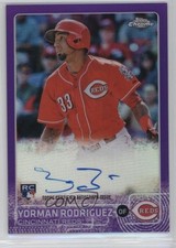 2015 Topps Chrome Rookie Purple Refractor /250 Yorman Rodriguez #AR-YR Auto 0v1