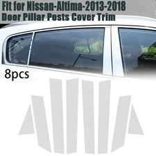 For 2013-18 Nissan Altima Door Window Trim Cover Decal Pillar Posts Panel Chrome