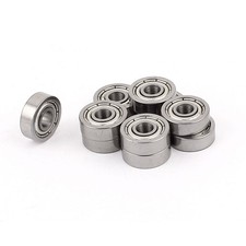 12mm x 4mm x 4mm Metal Sealed Double Shielded Deep Groove Ball Bearing 10Pcs