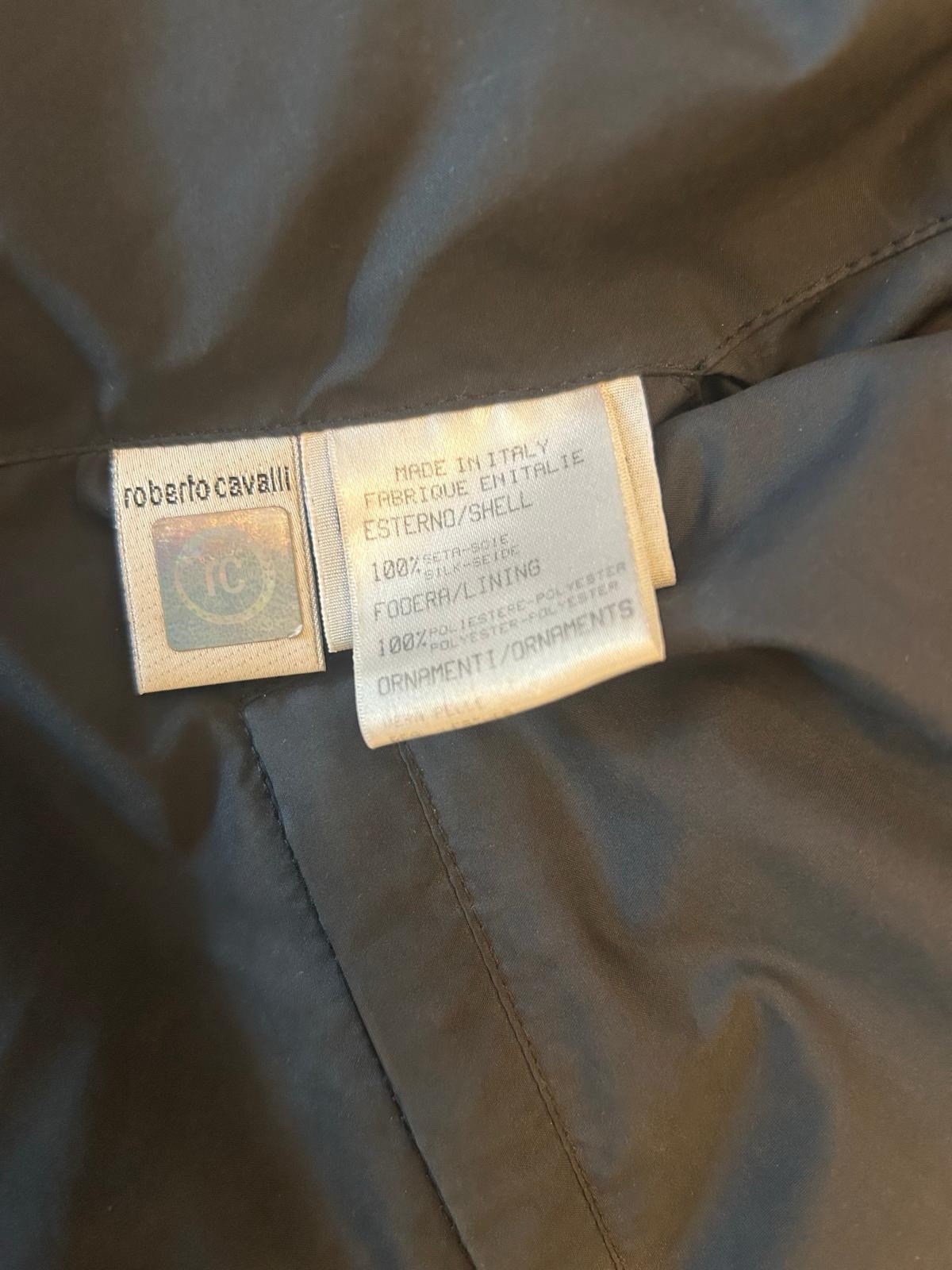 Rare vintage designer Roberto Cavalli Women’s Multicolour silk and Down Jacket 