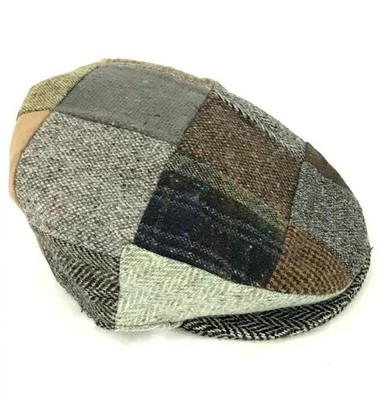 Flatcap Irish Vintage Patchwork Donegal Tweed Handmade Ireland St Patricks Ge...