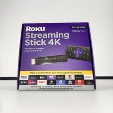 Roku Streaming Stick 4K Device 4K HDR Dolby Vision Voice Remote - 3820RW