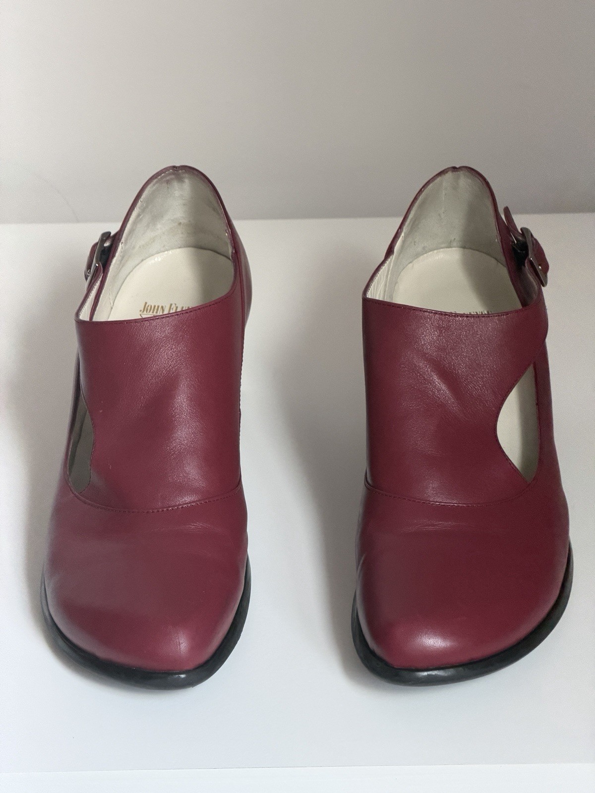 John Fluevog Wearever Gracias Mary Jane Heels Cherry Red Shiraz Cutout 10