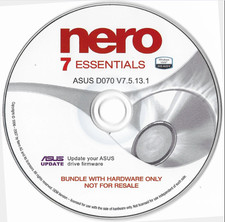 Nero 7 Essentials Software Disc CD OEM  XP, 7, 8, Windows Disc Burning Software
