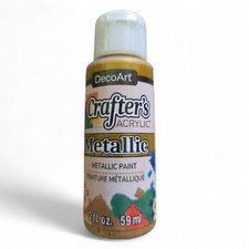 DecoArt Crafter's Acrylic Metallic Paint Gold 2 fl oz 59 ml
